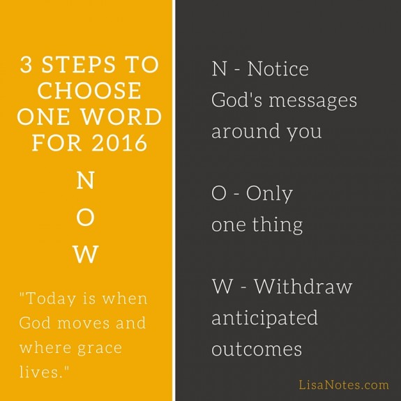 3 steps to choosing one word for 2016