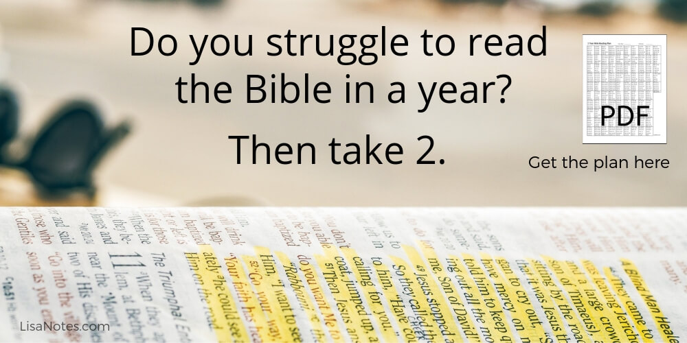 Read Bible Through In A Year Chart